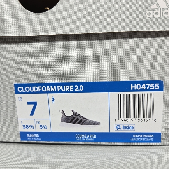New Adidas Cloudfoam Pure 2.0 Women's Running Shoes Size 7 - Picture 8 of 8